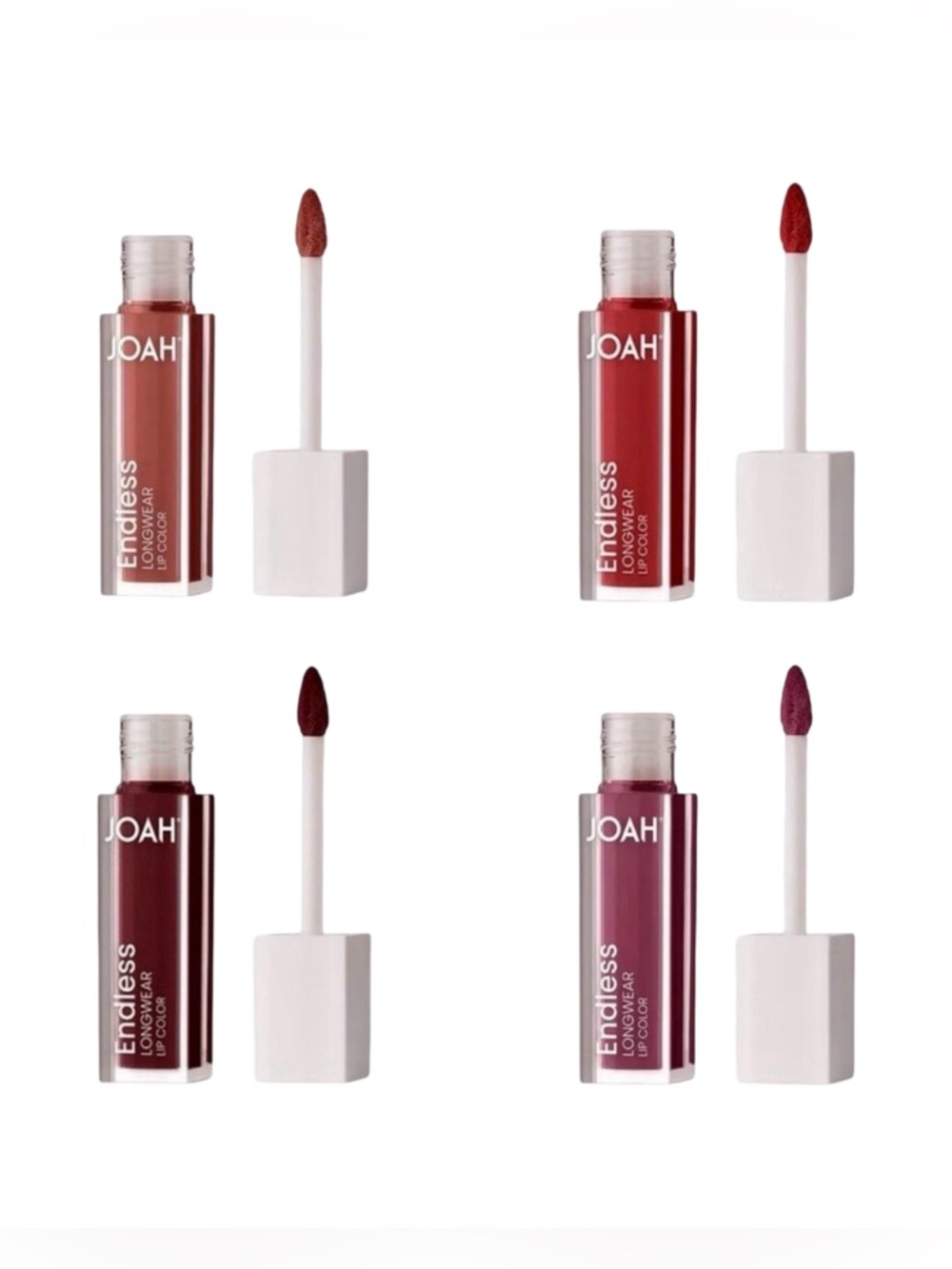 Joah Endless Longwear Liquid Lipstick Bundle - 4 Shades - 5.5 ml / .18 fl oz x 4